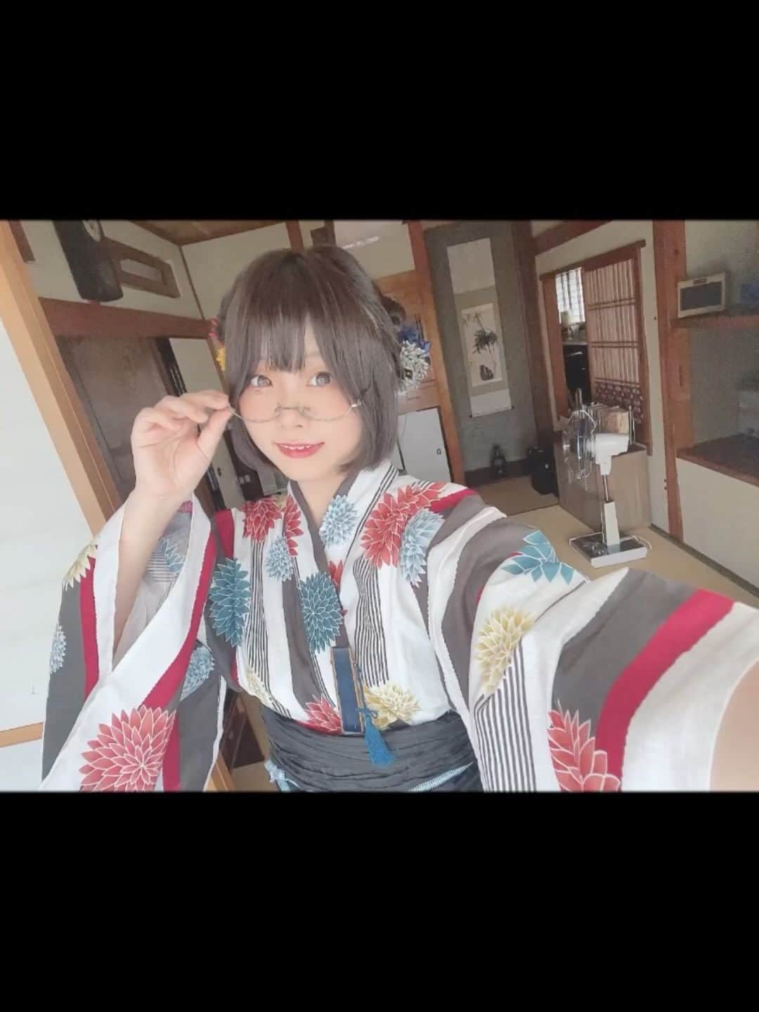 くろねこのインスタグラム：「夏だねーーーっ！ ゆかたー！！ #japanese #yukata #浴衣 #浴衣女子 #黒髪 #黒髪ショート #japan #和服」