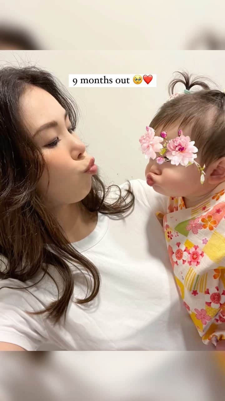 森理世のインスタグラム：「My little dream come true, I love you sweet baby girl 🤱🏻❤️🥹  #9monthsin9monthsout #motherhoodjourney #newmommy」