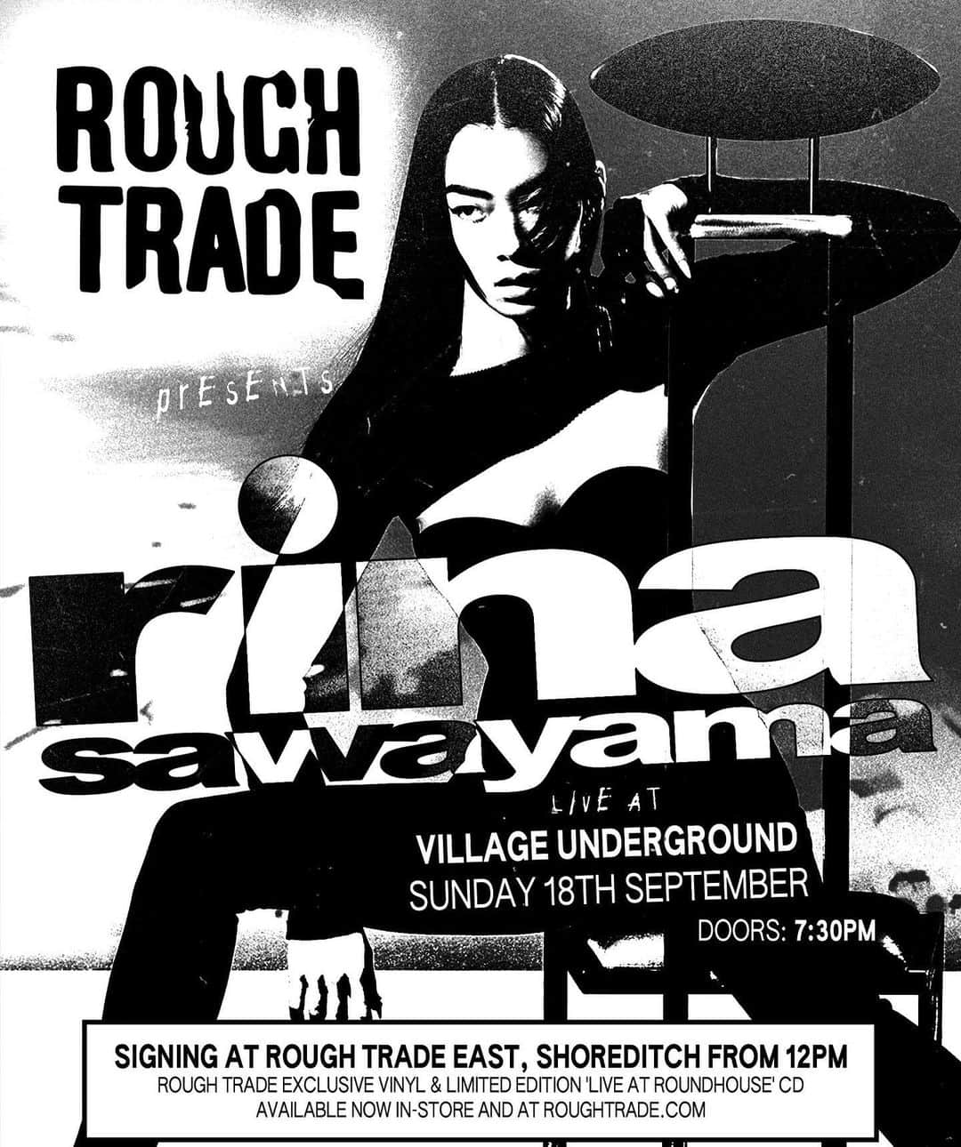 リナ・サワヤマのインスタグラム：「pixels !! i'll be doing a series of signings with @roughtrade in september !! and a live performance at village underground too 😏 tickets on sale tomorrow at 10am !! make sure you pre-order Hold The Girl 🔥🔥🔥」