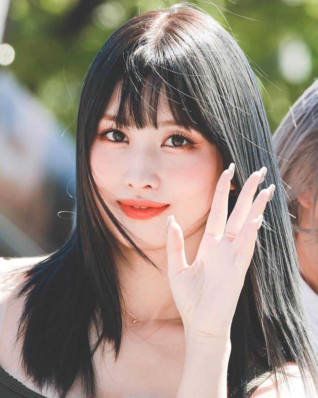 モモのインスタグラム：「♡ [Fantaken] 220827 - Music Core Mini Fanmeeting   -  #MOMO #트와이스 #모모 #平井もも #もも #TWICE © ringx3_」