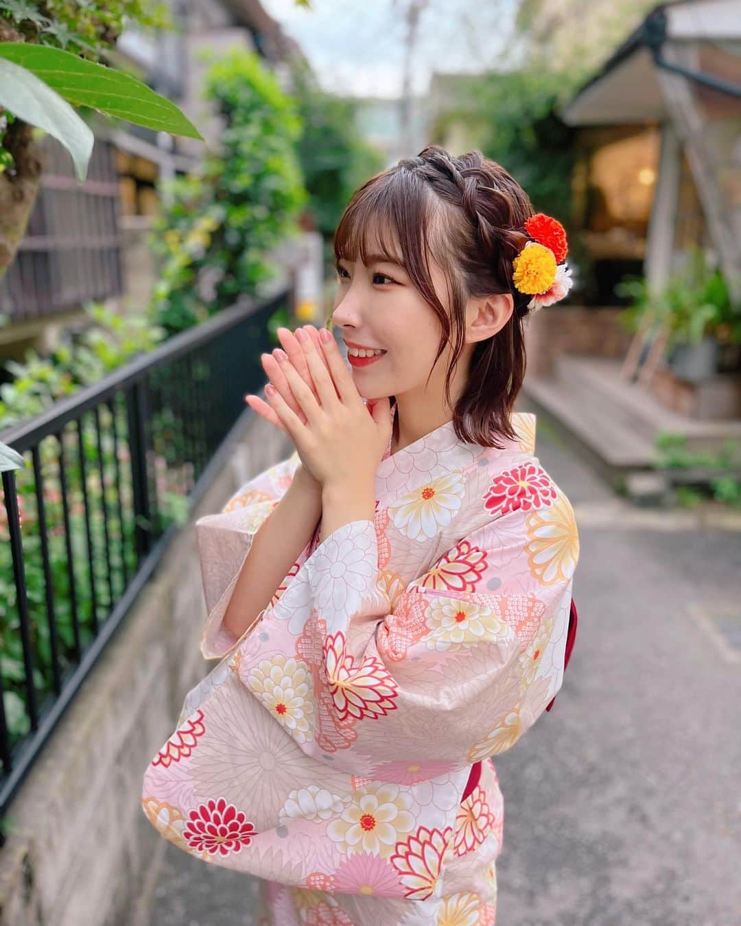 岩佐美咲のインスタグラム：「今年お仕事で着た浴衣たち！！　　　　　 どの浴衣がお好み？　　　　　　　　　　　 　　　　　　　　　　　　　　　　　　　 #浴衣 #浴衣ヘアアレンジ #浴衣ヘア #夏 #ボブ #ボブアレンジ #summer #japan」