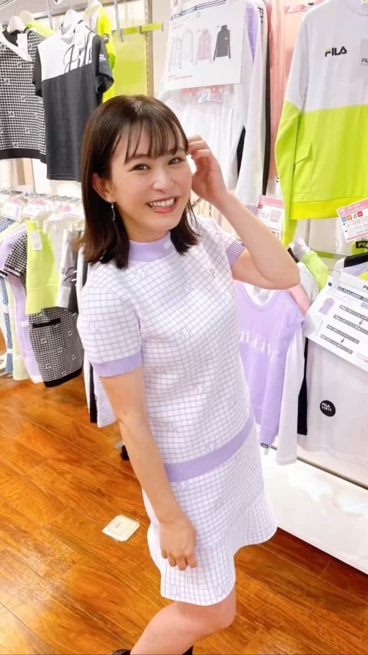 中庄司愛希のインスタグラム：「初めてFILA GOLF（ @filagolf_jp ）の展示会へ行かせていただきました⛳️💓大好きなFILA GOLFさんだったのでとっても嬉しい☺️ ラベンダー色のウェアをたくさんオーダーさせてもらいました💜  #ラウドマウス #loudmouth #2023SS #展示会 #ゴルフウェア展示会 #ゴルフウェア #ゴルフコーデ #ゴルフ初心者 #ゴルフ女子 #golfgirls #ゴルフ #골프 #高尔夫  #golf #ワークアウト #トレーニング #スポーツ #トレーニング女子 #スポーツ女子 #ゴルフビギナー #instagolf  #ゴルフラウンド」