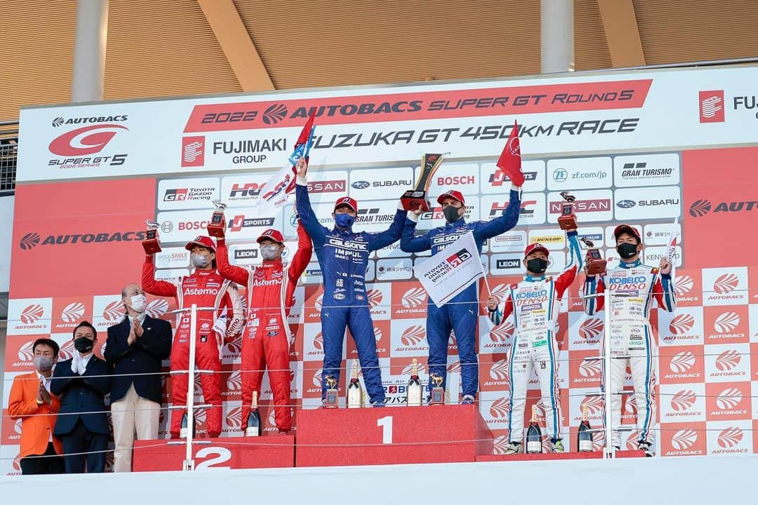 中山雄一さんのインスタグラム写真 - (中山雄一Instagram)「SUPER GT 第5戦　決勝 ⁡ とても久しぶりの表彰台獲得です！！ SCのタイミングを逃さなかったのは、サードの強みを活かせたレースになりました。 ⁡ 寿一さんの展開を読む力とスタッフみんなのピットワークがあってこそ。 ⁡ ひとまず表彰台は嬉しいですが、残り3戦、予選も速くて決勝も強いサードを見せられるように頑張ります。  #supergt #tgrteamsard #grsupra」8月28日 21時17分 - yuone_n