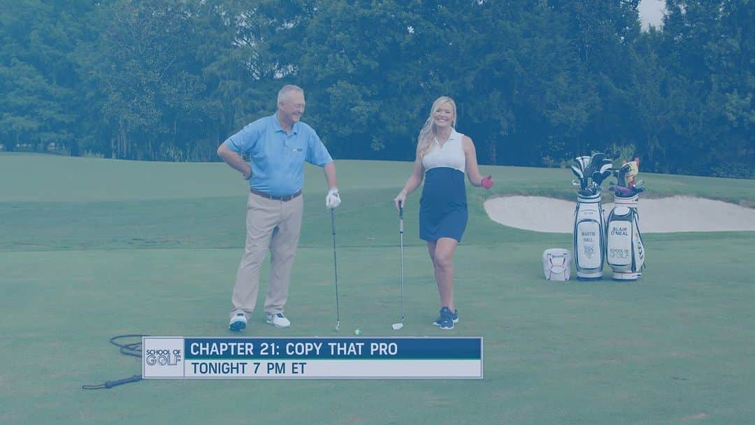 ブレア・オニールのインスタグラム：「"Copy that Pro!!!" is the name of tonight's all-new episode on School Of Golf!!!! We will see ya tonight on @golfchannel at 7pm ET!   @golfpass @martinhallgolf   #blaironeal #blaironealgolf #schoolofgolf」