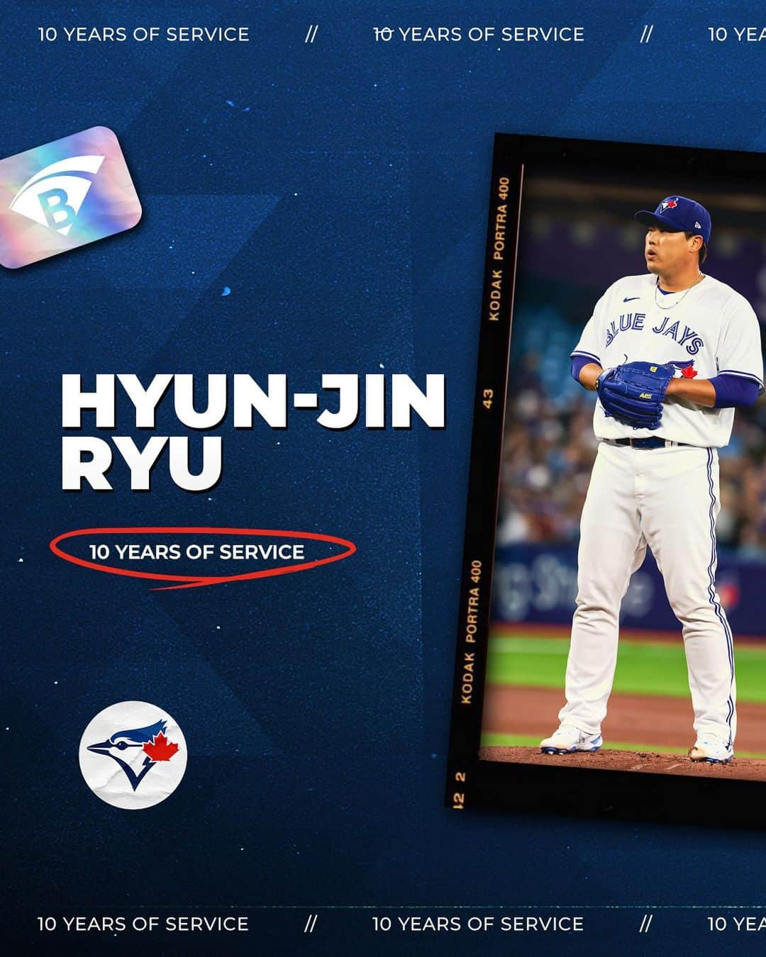 柳賢振のインスタグラム：「Congratulations on achieving 10 Years of Major League Service @hyunjinryu325」