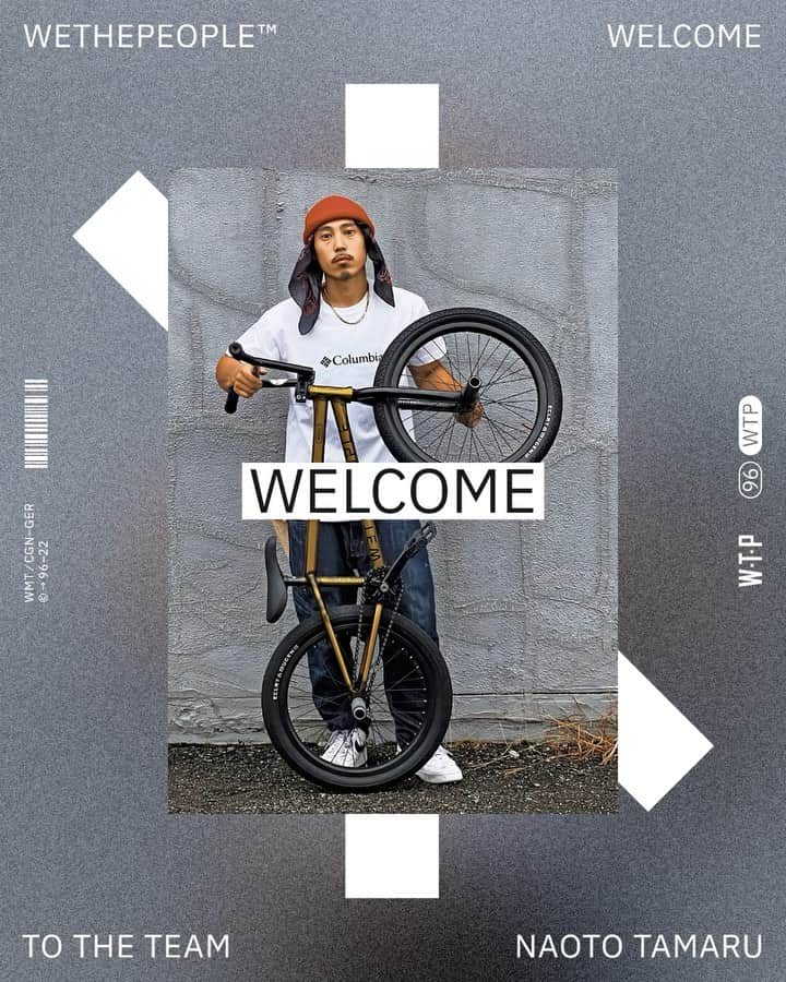 田丸なおとのインスタグラム：「We are happy to welcome @naototamaru to the Wethepeople team! 🤝  Naoto holds it down within the flatland scene of Japan and beyond!   Swipe through to see a quick link and Naoto’s latest bike and whilst you’re here be sure to head over to Naoto’s page and give him a follow.  #bmx #wethepeoplebmx」