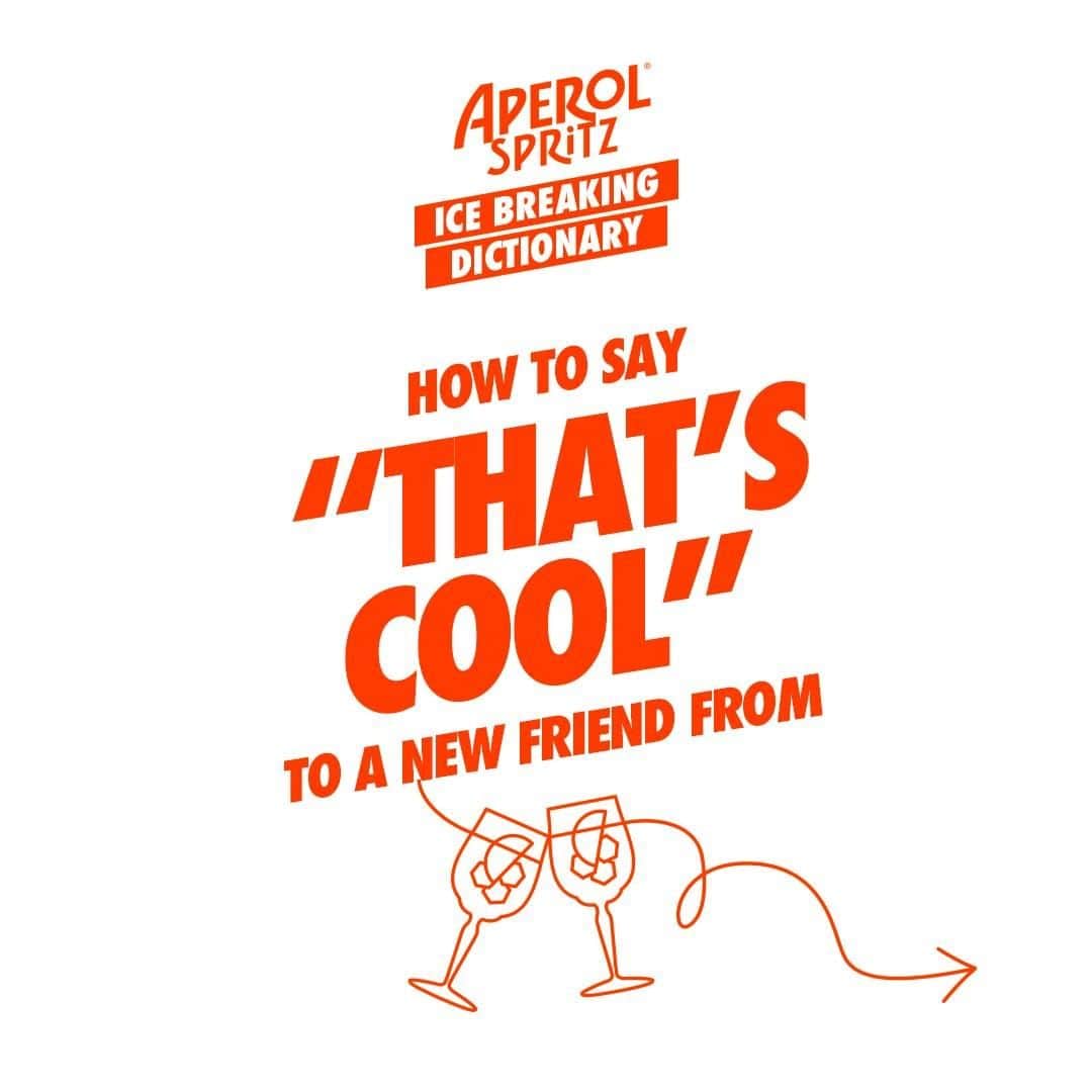 Aperol Spritzのインスタグラム：「Did you have a cool #summer? No need to stop celebrating! Share an #AperolSpritz and try out our #IceBreakingDictionary: any time can be cool if shared with your friends! #JoinTheJoy」