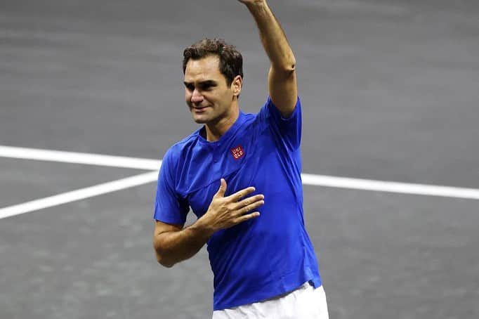 ニコロズ・バシラシビリのインスタグラム：「Thank you Roger,you are an idol ❤️😢🥹」