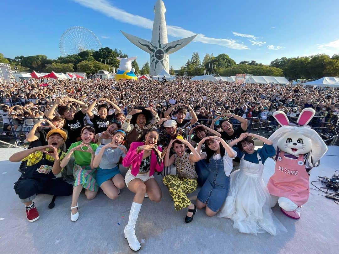 北條瑛祐のインスタグラム：「☀️ おは朝パーク2日目に参加しました！ 本当にたくさんの方々に来ていただきありがとうございました！！ みなさんとお会いできて楽しかったです😊  残念ながら入場できなかった方々は申し訳ございませんでした。 これからもおは朝をよろしくお願いします！  写真たっぷり載せたぜ🤳  #おは朝 #おはよう朝日です  #おはパー #おは朝パーク  #万博記念公園」