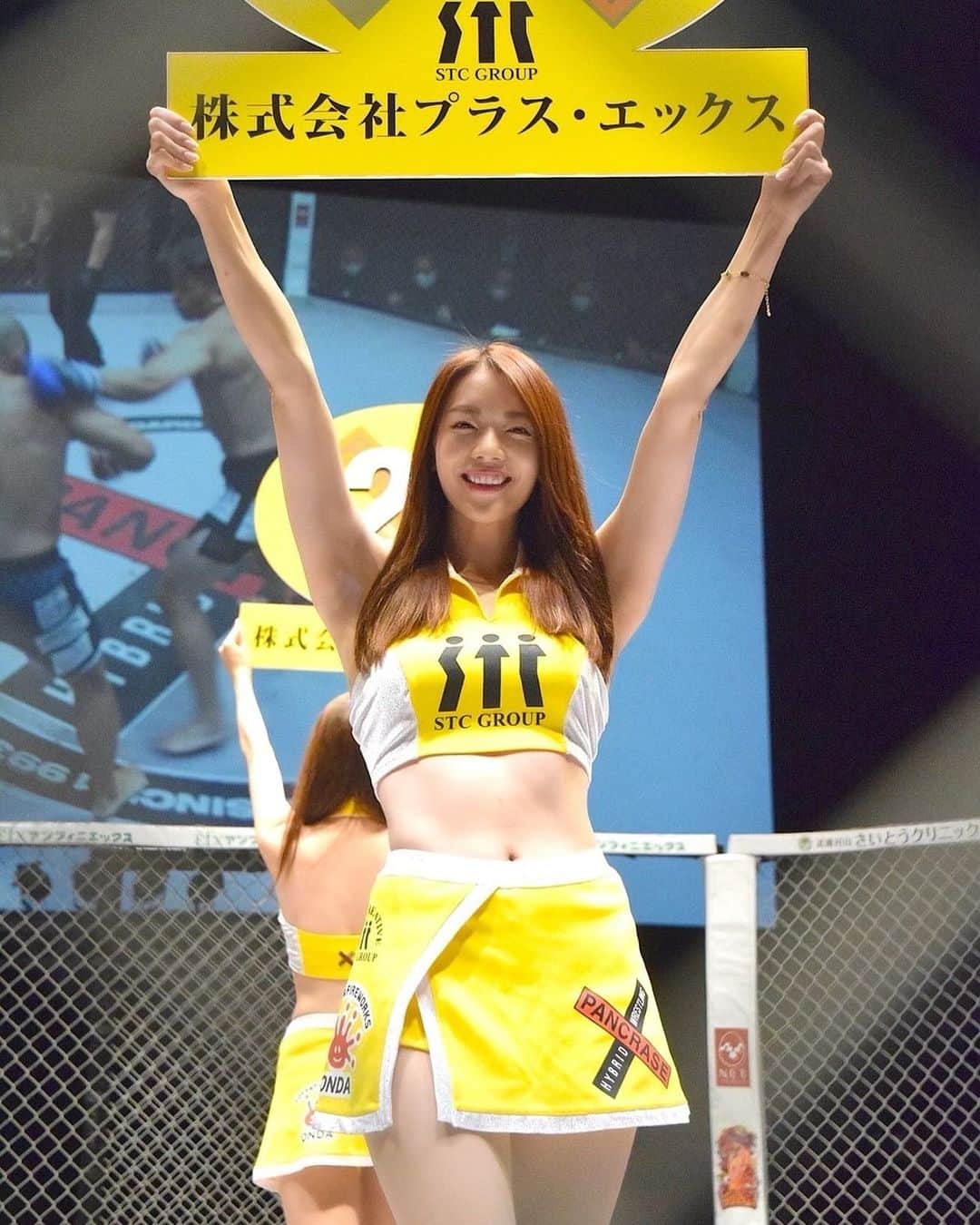 今村仁美のインスタグラム：「格闘技はかっこよくて、面白い👊  #pancrase  #ラウンドガール  #総合格闘技  #パンクラス」