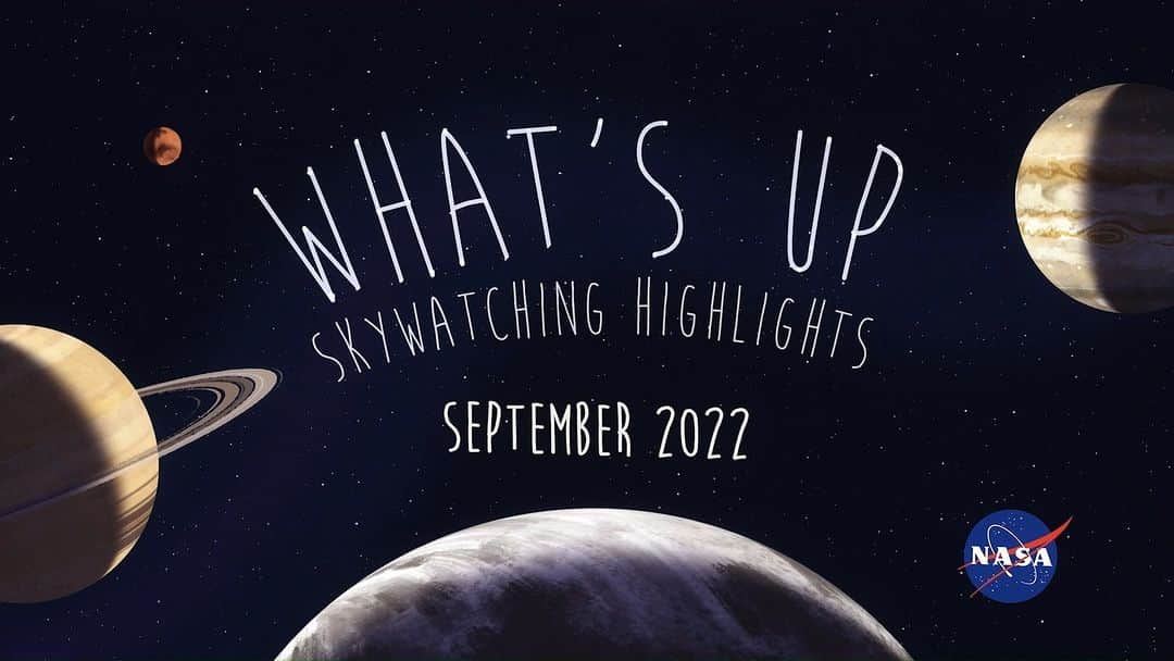 NASAのインスタグラム：「Mars: “Whaaaasupppppp” Jupiter: “Wazzzzzuppp” Moon: “Wasssssuuup”  Mars is visible this month high in the southern sky moving eastward; it is best seen in the early morning before sunrise. Later in the month, Mars will appear to form a triangle in the sky with the stars Aldebaran and Betelgeuse.   Jupiter is highly visible, as it is in opposition this month: on the 11th, you’ll see it hanging out with the Moon, making for a great viewing opportunity to observe them together through binoculars. Finally, Sept. 23 brings the equinox marking the start of fall in the Northern Hemisphere and spring in the Southern Hemisphere.   You can read our full skywatching guide and see What’s Up in September at go.nasa.gov/whatsup   Credit: NASA/JPL-Caltech  #NASA #Space #Moon #Jupiter #Mars #Equinox #Spring #Fall #Seasons #Stars #SolarSystem #Skywatching #Moongazing」