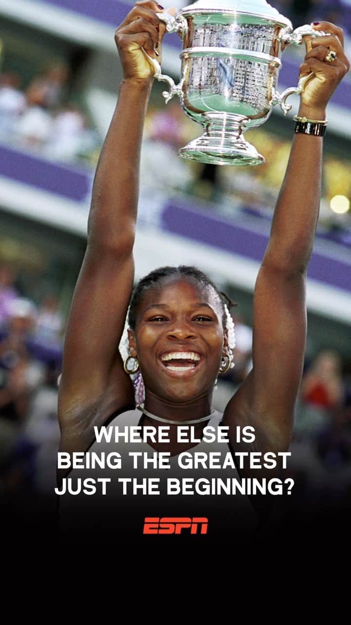 espnのインスタグラム：「The greatest to ever do it. Thank you, @serenawilliams 🐐❤️  #TheresNoPlaceLikeSports」