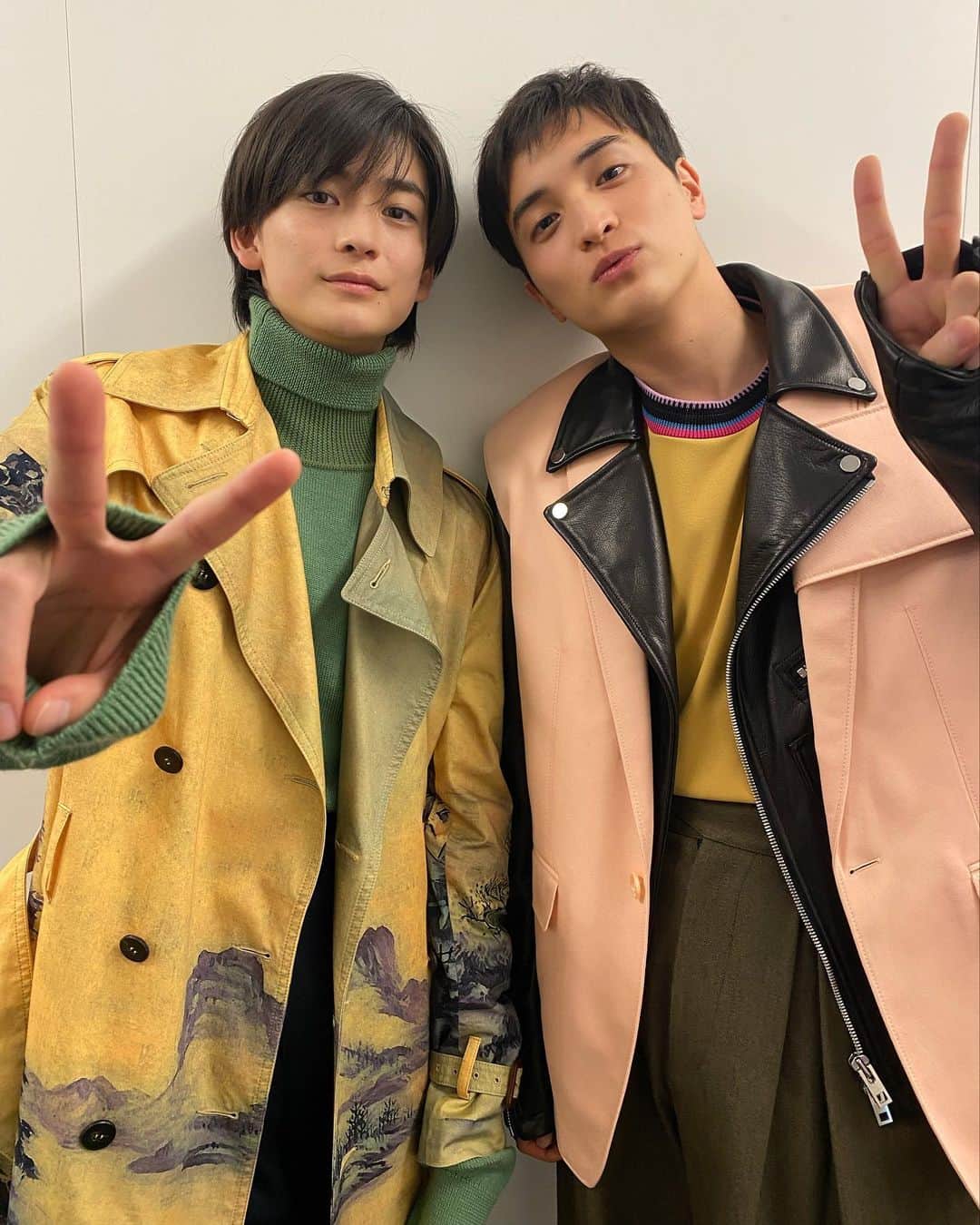のインスタグラム：「. . . 久しぶりにふみやくんにも会えた✌︎ . . . #高橋文哉 #一ノ瀬颯」