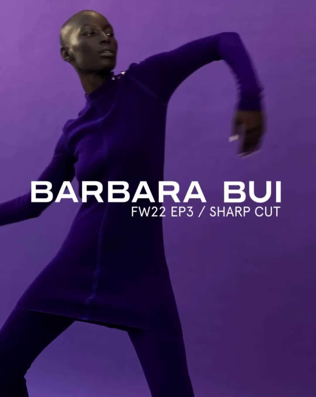 バルバラ ビュイのインスタグラム：「"SHORT CUTS" by Blanca Li⁣⁣ Episode 03. SHARP CUT⁣ ⁣⁣ Discover the entire movie through the link in bio⁣⁣ ⁣⁣ A FILM DIRECTED BY @blancaliofficial⁣⁣ VIDEO - @etiennemonier @titreprovisoire⁣⁣ MUSIC – « Shortcuts Barbara Bui » @taogutierrez⁣⁣ MODEL –  @mameanta_wade⁣⁣ HAIR & MAKE UP – @aurelia.liansberg⁣⁣ ⁣⁣ #pfw #fw22 #parisfashionweek #fallwinter22 #frenchfashion #frenchdesigner #barbarabui #blancali」