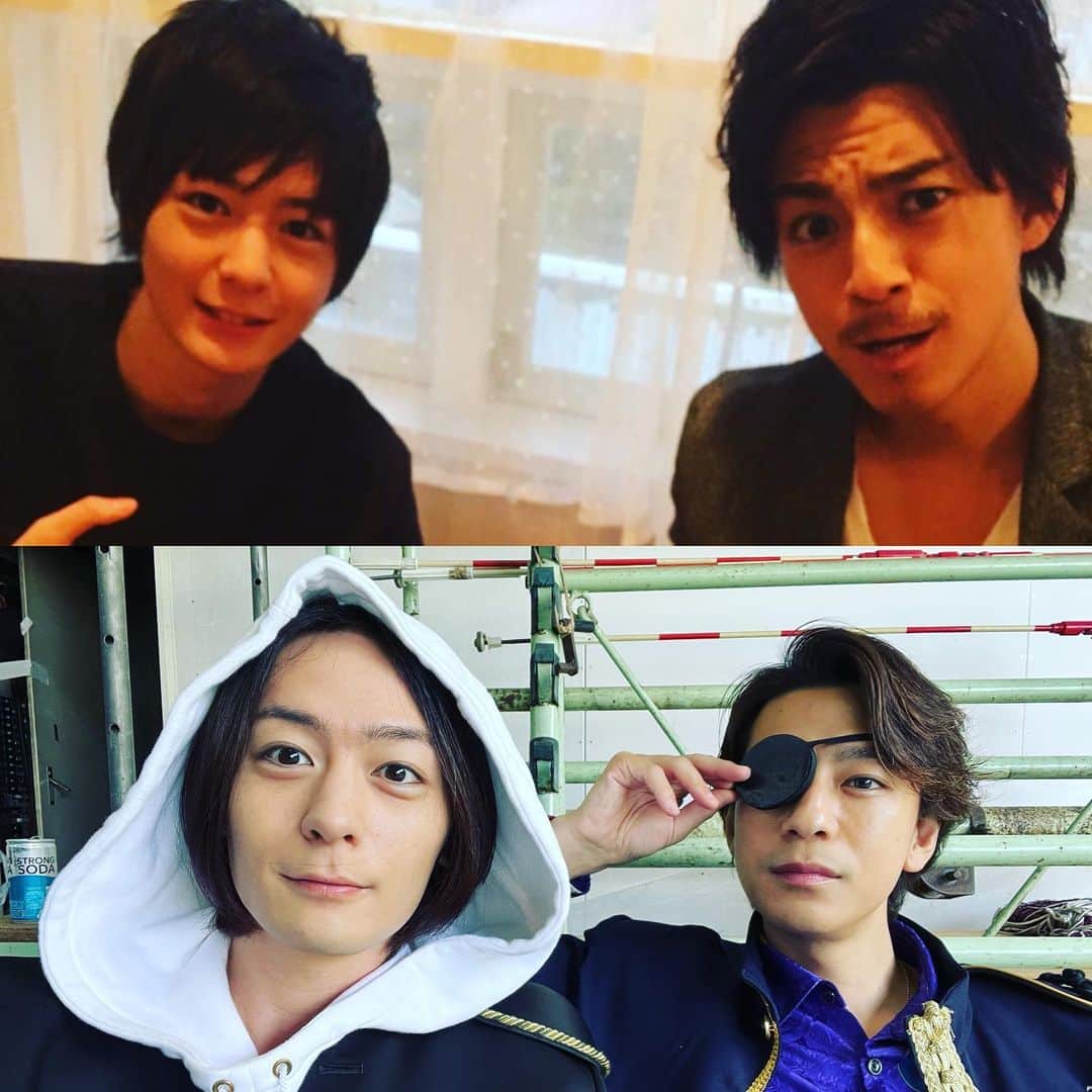 のインスタグラム：「本日22時30分から新・信長公記7話放送です。 7年前と今のエモーショナルショット。 後輩が先輩にできる何よりの恩返しは 成長した姿を見せることだと思ってます。 どうだろう、、、少しは成長した姿が見せれたかな、、、 #新信長公記#三浦翔平#犬飼貴丈#犬の恩返し」