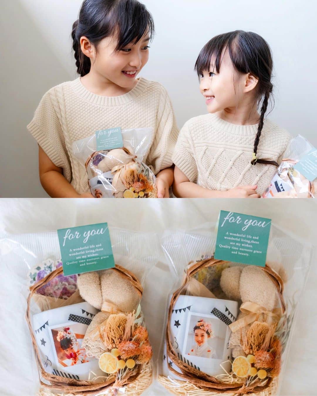 Kyooonのインスタグラム：「敬老の日のプレゼントにピッタリの オリジナルマグカップを作りました☕️  @giftmoreplus  両面に好きな写真をプリントできて ふわふわのギフトハンカチ🐻と 今なら期間限定でブーケクッキーもセットになってるよ🍪💐 そのままプレゼントできるギフトラッピング付きなのでめちゃ良い〜 喜んでもらえるといいな♪  作り方はLINEで写真を送るだけだったよ😳👏  楽天スーパーセールで販売開始の新商品なので是非チェックしてみてください👀  #子育てママ#育児#写真#写真プリント#マグカップ#敬老の日ギフト#敬老の日プレゼント#男の子#女の子#キッズ#子供グッズ#オリジナルグッズ#Giftmore#PR」