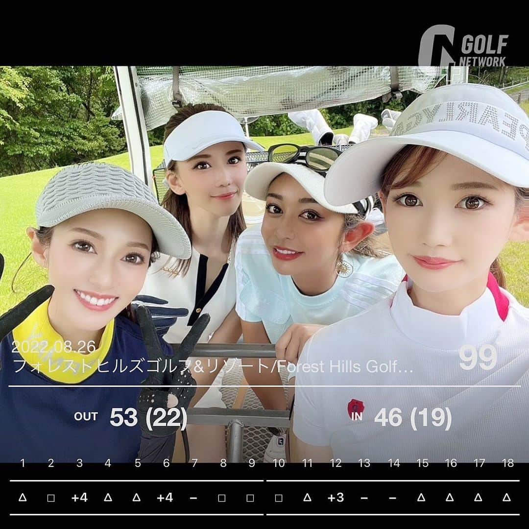 MISAさんのインスタグラム写真 - (MISAInstagram)「@nana.y8542710 @remi__bibi @_nao.0909_  と🌻🤍  最近ゴルフしてなさすぎてやばぁぁーい🥲 クラブいつから握ってないんだろう🥲  練習大好きなのに全然行く気にならんぞ😵‍💫？  #ゴルフスコア記録#ゴルフ女子」9月4日 20時54分 - by.mso