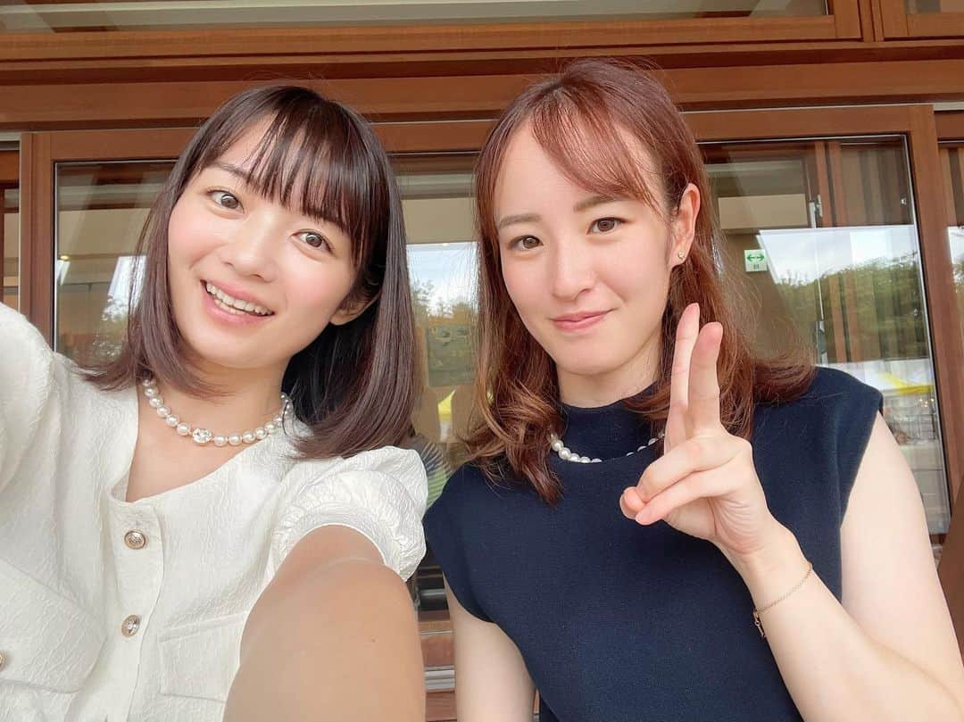 森田涼花のインスタグラム：「菜七子ちゃんと楽しかった日🐣 暫く会えてなかったから嬉しさ爆発でした♡  久しぶりに会っても相変わらず ボケツッコミみたいな会話になる😂 (もちろんボケがうち😅)」