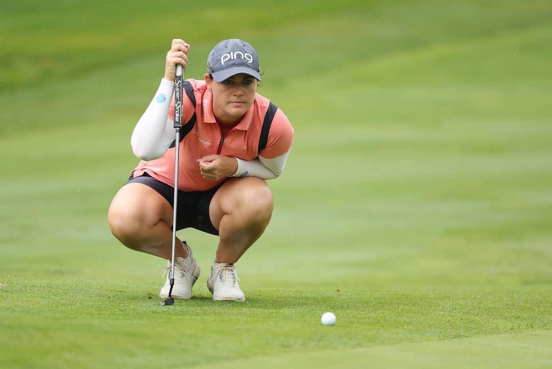 キャロライン・マッソンのインスタグラム：「Great day after a rocky start to my final round. Proud of how we battled @nevermissy15 and happy about our 3rd place finish @danaopenlpga  Love this place and hope to come back here for many years to come!😊🙌🏼」