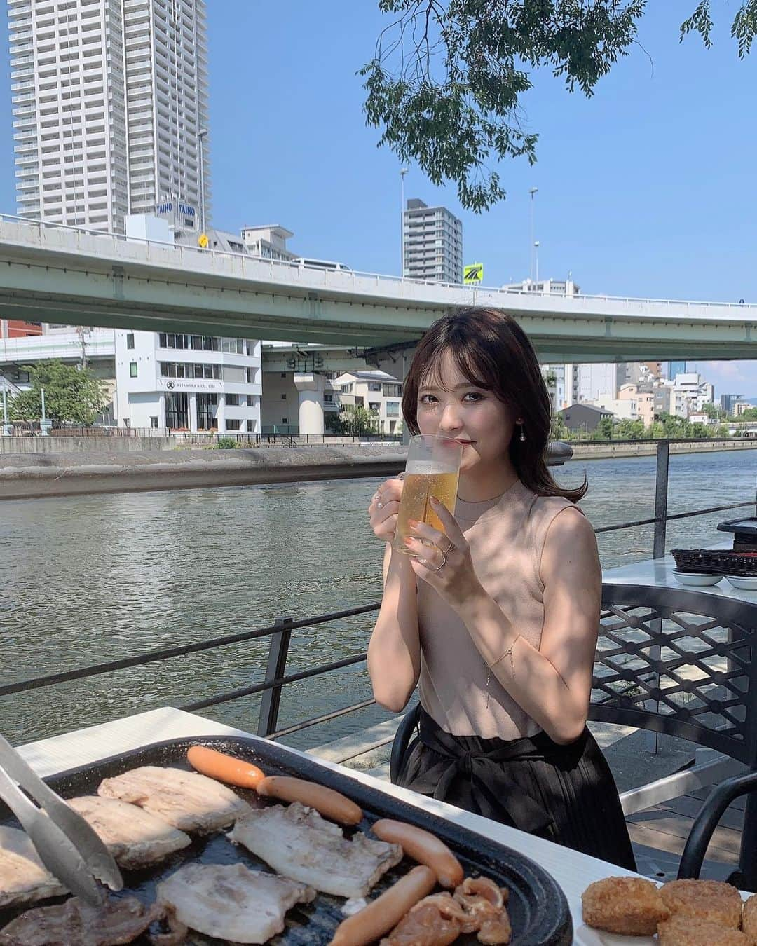 坂田風音さんのインスタグラム写真 - (坂田風音Instagram)「⁡  ⁡夏の思い出🍺🍖♥」9月5日 20時36分 - kazane_16