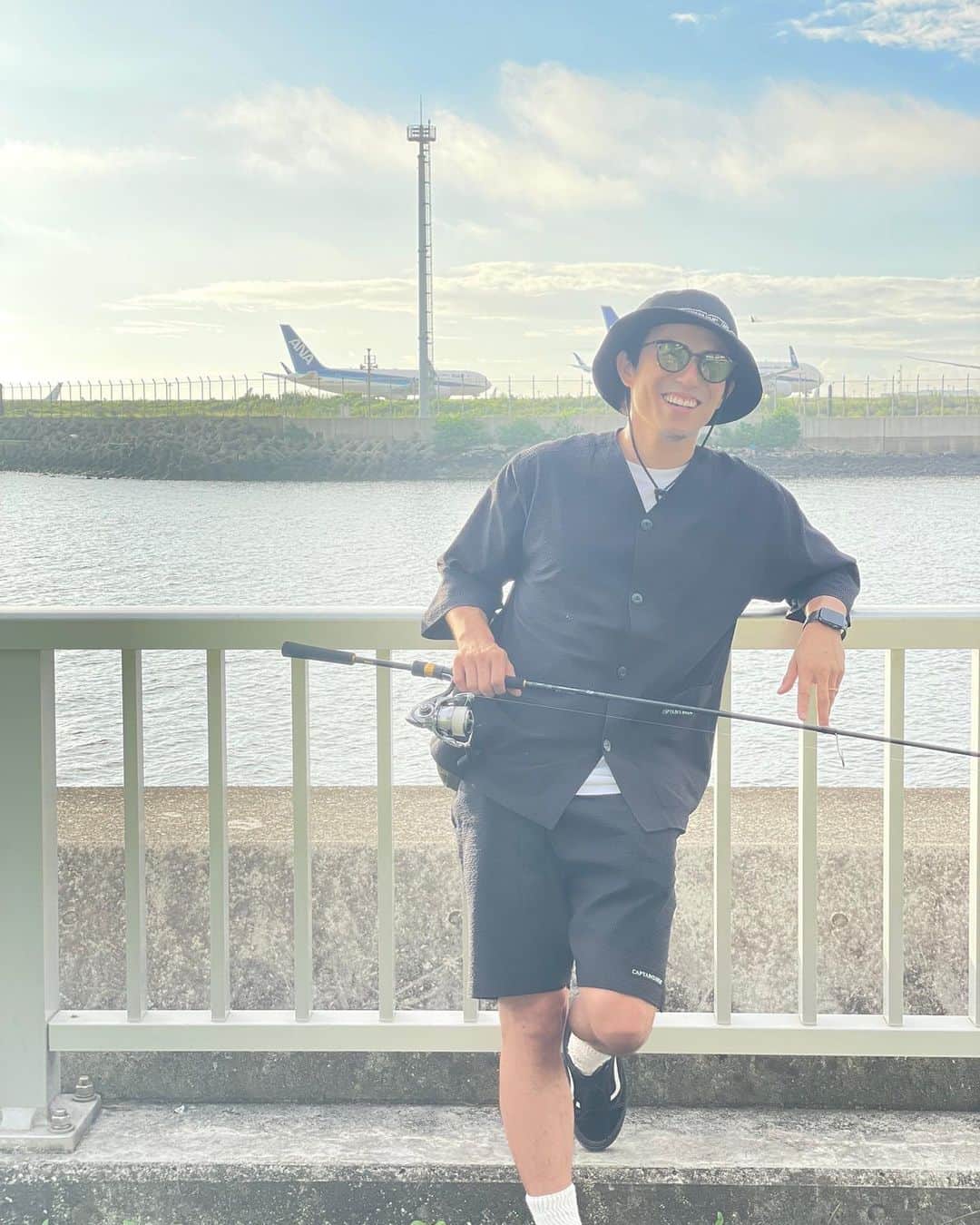 中尾明慶のインスタグラム：「朝活終わった‼️ 釣果は、、、インスタ写真だけ、、、 むずい〜 俺にGOOD LUCK👍」