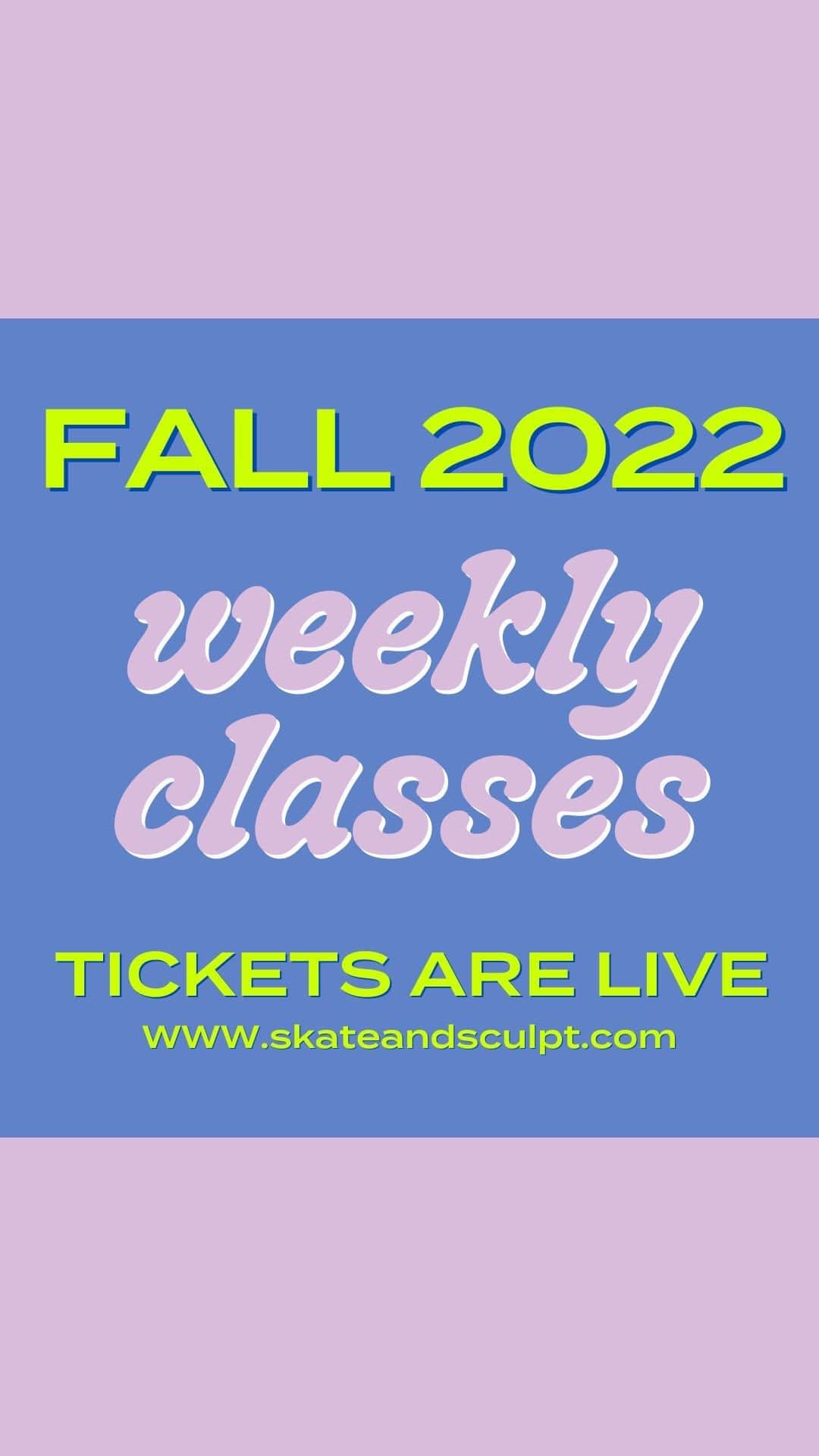 アシュリー・ワグナーのインスタグラム：「🔥⛸ FALL 2022 SKATE & SCULPT CITY LINEUP🔥⛸  Are we coming to your city for weekly classes? Where should we go next?   We can’t WAIT to skate with you ❤️‍🔥」