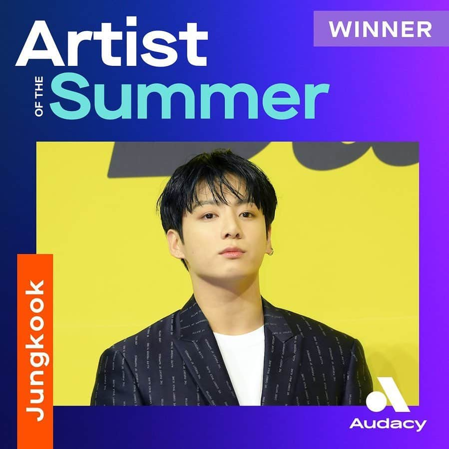 JUNG KOOKのインスタグラム：「So happy to hear about the Artist of the Summer @audacy ! Love you ARMY!  감쟈합미댱...♡  https://twitter.com/Audacy/status/1567165817539682306?s=20&t=Kyw-0y6mbflKMbBlYhH_5w」