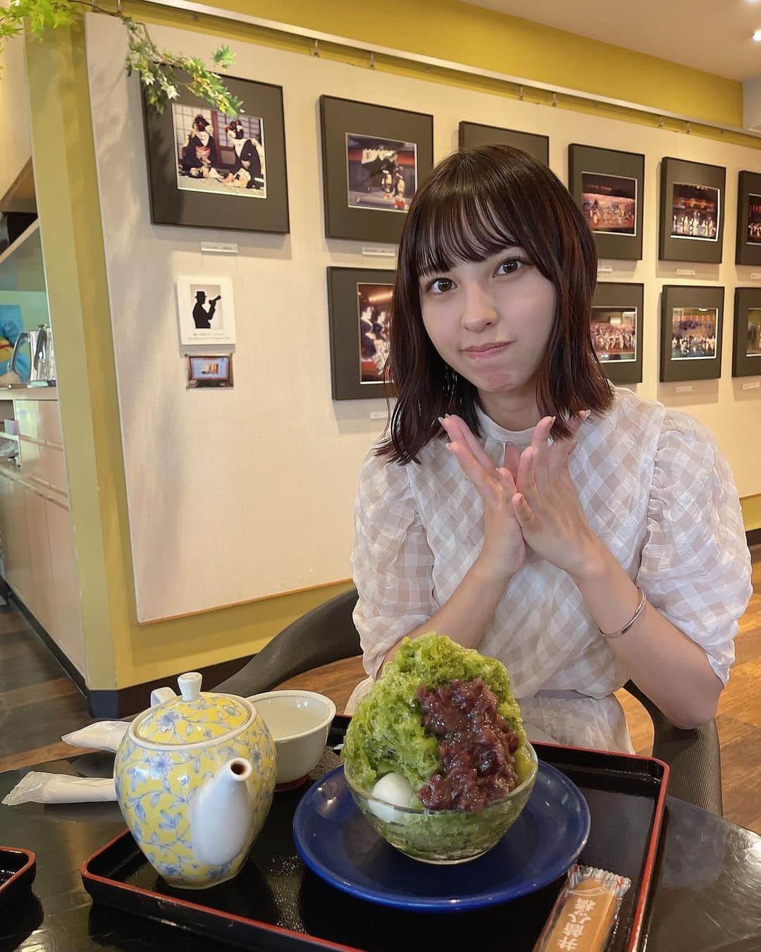 沖口優奈さんのインスタグラム写真 - (沖口優奈Instagram)「京都で食べたかき氷美味しかった🫶🏻  ＃京都　#かき氷」9月8日 15時41分 - yuna_okiguchi_