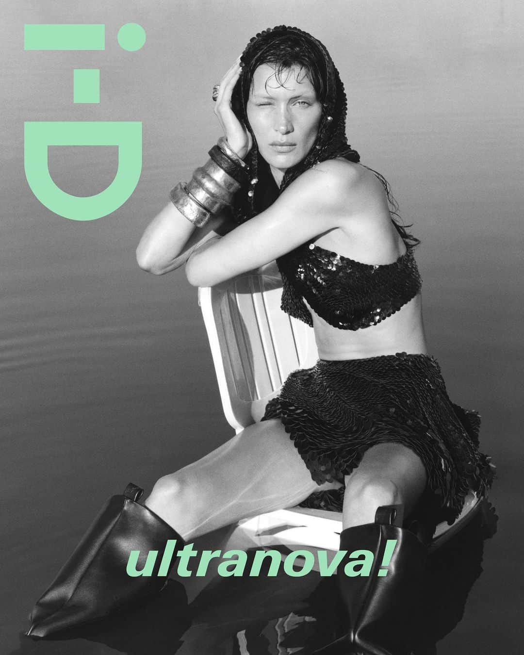 ベラ・ハディッドのインスタグラム：「@BellaHadid stars on the cover of i-D’s The Ultra! Issue 🦋   In our final Fall cover story, this generation’s most stratospheric supermodel opens up about the impact Karen Elson and Carolyn Murphy had on her career, continuing her mission to speak out on issues affecting Palestinian people, and the joys on set of her acting debut in Hulu series Ramy.  Hit the link in bio to see the full cover story.  Order your copy now at www.i-dstore.co 🛒  [The Ultra! Issue, no. 369, Fall 2022] . . . Text @douglasgrnwd Photography @samrocksamrock Fashion Director @mr_carlos_nazario Editor-In-Chief @alastairmckimm Creative Director @jonnylu Hair @jawaraw at Art Partner using Oribe Make-up @samvissermakeup at Forward Artists using Dior Beauty Set design @medeirosrafael  Photography assistance @fredbealet @sammykhoury__and @thomasaulagner Fashion assistance @_raymondgee and @manuelnoriegatorres Production @sotalents Casting director @samuel_ellis for DMCASTING #BellaHadid at IMG wears Top and Skirt @maisonalaia Bangles @ysl by @anthonyvaccarello Ring @partsof4 Boots @yumeyume______」