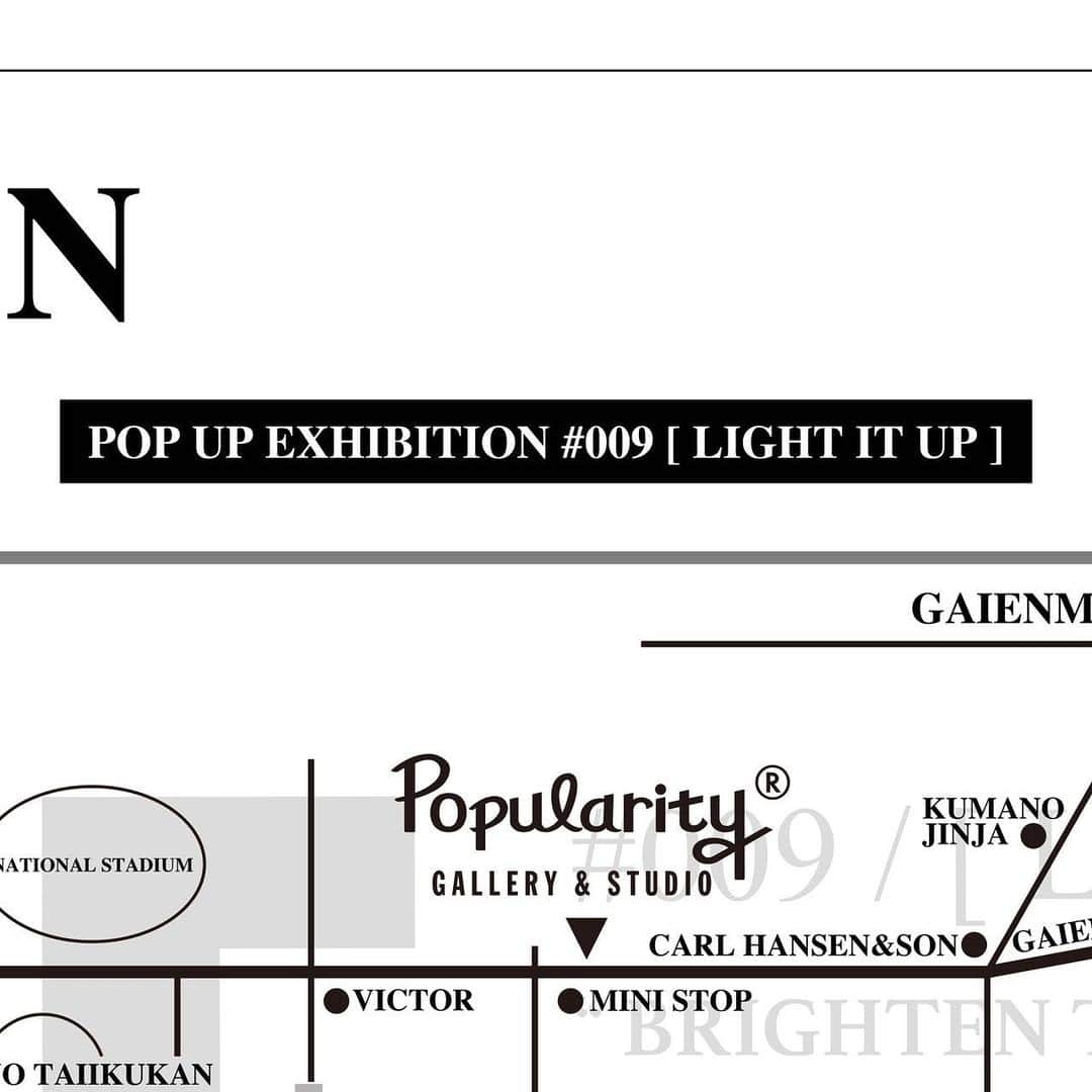 IKEのインスタグラム：「@i_k_e_project_official  COLLECTION #009 ［ LIGHT IT UP ］  POP UP EXHIBITION開催決定！ 9.23(金) 12:00 - 19:00 9.24(土) 12:00 - 19:00 9.25(日) 12:00 - 18:00  POP UP EXIHBITIONを上記の日程で開催致します！  ポップアップ会場では コレクションの服を実際にご覧いただけます。  また、 会場にてガチャも販売致します！  是非皆様お越しください！  会場 : POPULARITY GALLERY & STUDIO 住所 :〒150-0001 東京都渋谷区神宮前2-3-24  @ike1984official @popularity_gallery_studio  #ike #ike_project #i_k_e  #ike009 #lightitup #アイケーイー #popularity #ポピュラリティ #ポピュラリティギャラリー」