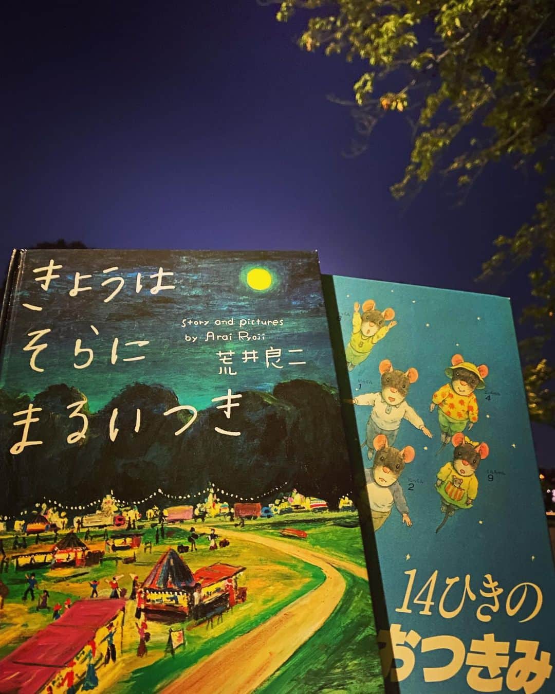 千北英倫子のインスタグラム：「. 年に数回、特別に夜 公園に行く日  リーンリーンというスズムシの鳴き声 夜風の涼しさ 出来たての柔らかな白玉きな粉団子 子どもたちの変なテンション  そして、ごほうびのようなお月様🌕  #中秋の名月 #きな粉は公園で だよね？」