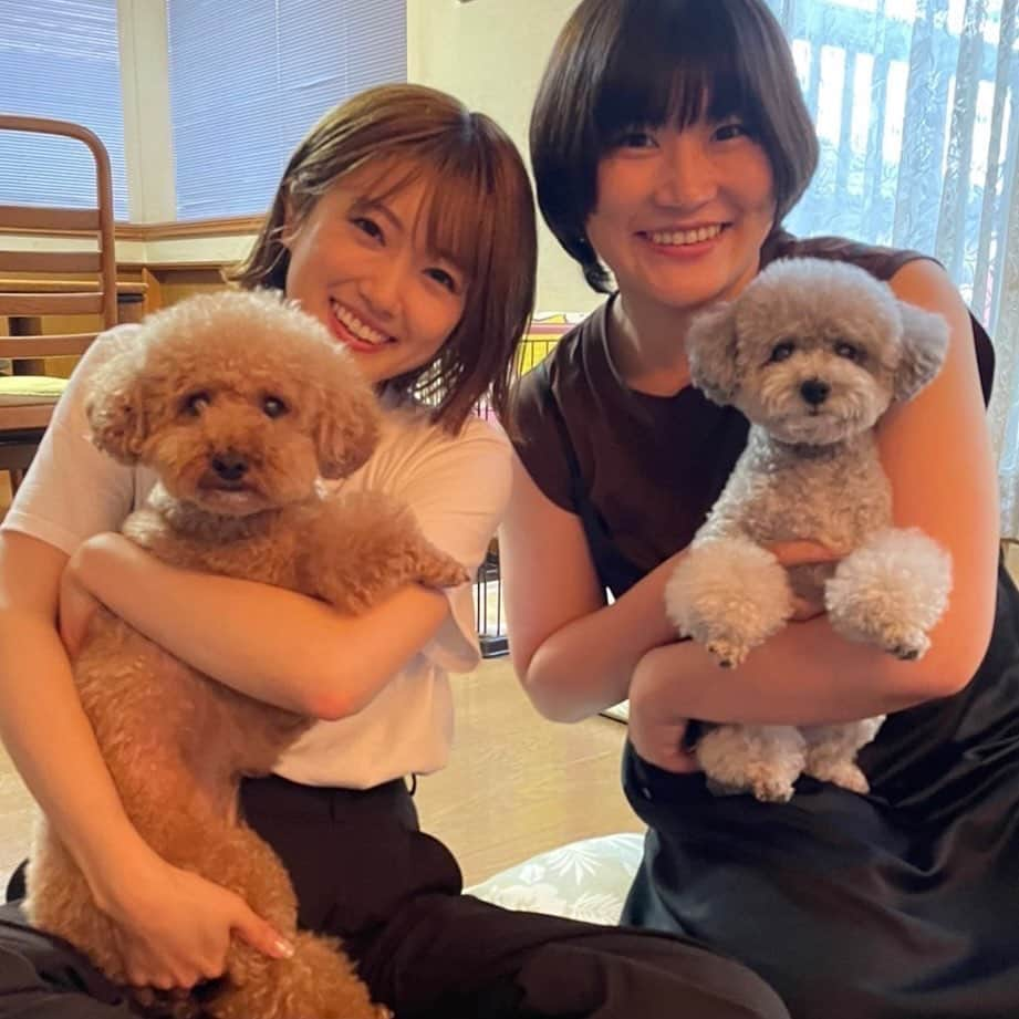 樋口日奈さんのインスタグラム写真 - (樋口日奈Instagram)「🐶🐶 舞台フラガールで共演した きょうちゃん(隅田杏花ちゃん) ずっと仲良しです😊 きょうちゃんママにも、 わんちゃんにも会えて癒されました💓  #舞台フラガール2021 #紀美子と小百合 #初子さんも今度は集まろうね」9月10日 14時59分 - higuchi_hina_official