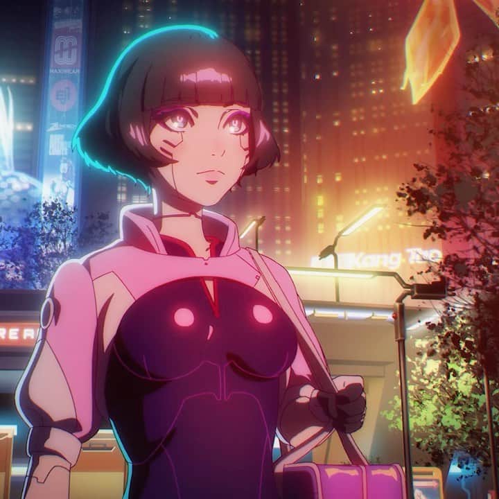 イリヤ・クブシノブ のインスタグラム：「I was honored to have a chance to create an animated music video for “Let You Down” by Dawid Podsiadło!  You can watch it by clicking a link in my bio!✨  Direction/storyboards/MV character design/chief animation direction and more by me, produced by CD PROJEKT RED and Studio Massket!  This is a “Cyberpunk2077: Edgerunners” backstory about Sasha, Maine gang’s Lucy’s predecessor netrunner girl, a story about self forgiveness and self love even after traumatic events from the past.  This is my directorial debut, and I can’t be grateful enough for an awesome people at CD PROJECT RED (special thanks to Rafal Jaki!) for giving me the freedom to create a story that is so important to me; and an awesome team at Studio Massket (special thanks to Widad Noureddine!) and all the cool animators for making the music video as beautiful and as close to the concept I had in mind as it is!  I will post more WIP shots and designs soon!✨」