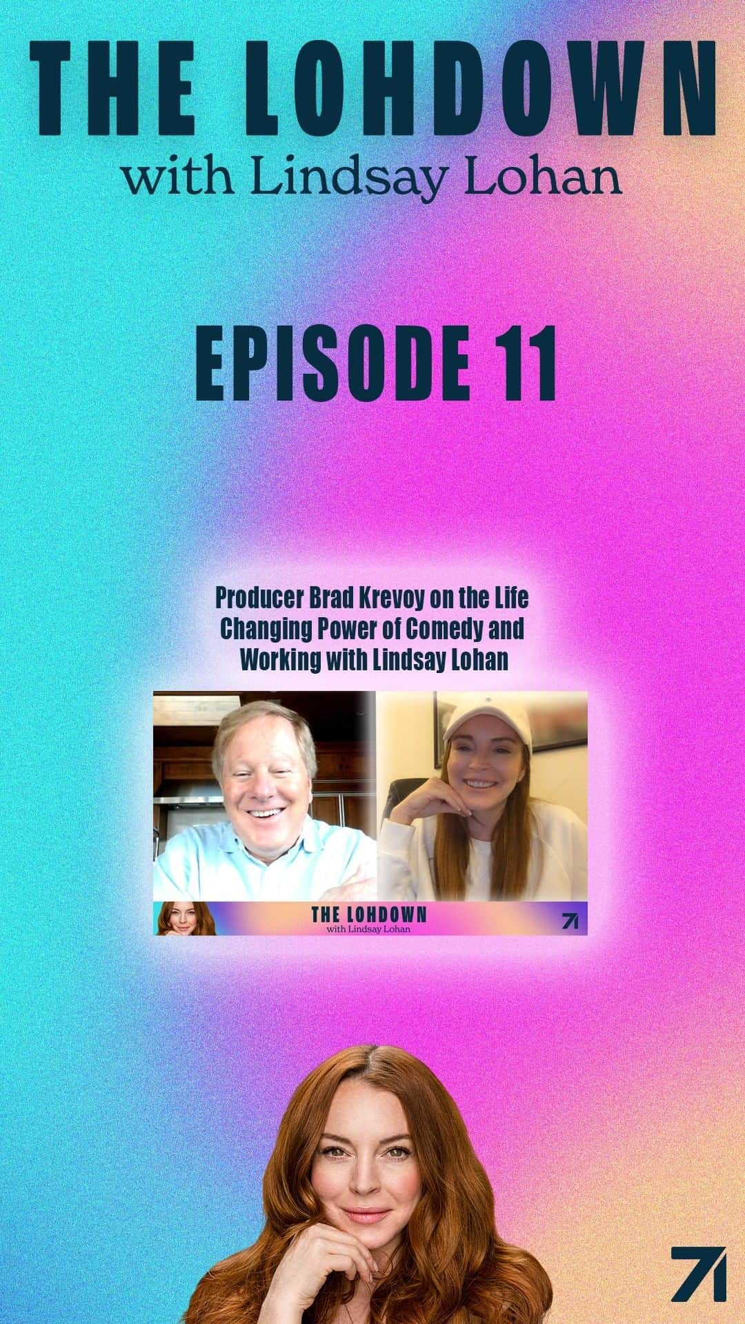 リンジー・ローハンのインスタグラム：「Producer Brad Krevoy on the Life Changing Power of Comedy and Working with me, Lindsay Lohan   This week I am talking with film producer and longtime friend, Brad Krevoy, who I just worked with on my upcoming movie, Falling for Christmas. Brad shares the secret to making a great comedy, the key to finding the right people to make a project come to life, and behind-the-scenes insight into the making of Dumb and Dumber!   "Rumors" performed by Lindsay Lohan. (C) 2004 Casablanca Music, LLC; Universal Music Group; Sony Music Publishing  @studio71us  #TheLohdown #LindsayLohan」