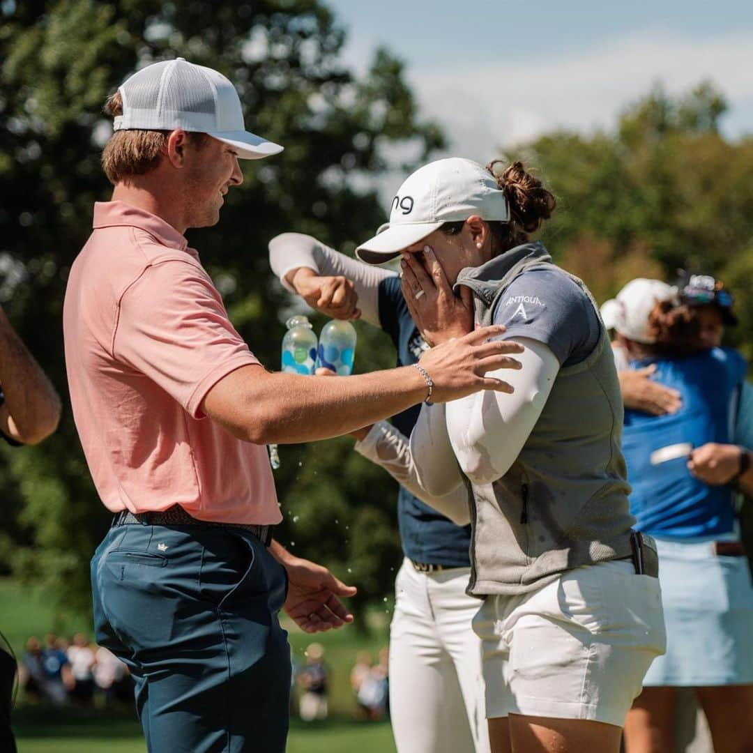 アリー・ユーイングさんのインスタグラム写真 - (アリー・ユーイングInstagram)「Wow! This win brought on a lot of emotions. This year has been full of good but a lot of struggles in putting the entire game together. I knew I was having one of the best ball striking years of my life but had nothing to show for it until now!  God continues to bless me far more than I deserve. By His grace, He has given me this platform to shine and show others that it is not me but Christ within me. God is good! Thank you to my family, my caddy (Dan), and @chewing00 for continuing to encourage me when I doubted I would be in this spot this year! Thank you to my coaches @timyelvertonshortgame and @vjtroliogolf. They have kept me believing I had all the tools and needed to just stick with the process! This win means a lot and was a test of patience and perseverance but God always promises His timing is better than mine!   Thank you to @queencitylpga for a great event as well as @kenwoodcc! @krogerco @proctergamble thank you for sponsoring this event!  I of course couldn’t do it without my great sponsors! @pingtour  @titleist @footjoy  @speedwaystores  @renasantbank  @antiguaapparel  @sparms.official」9月13日 23時01分 - a_mc10