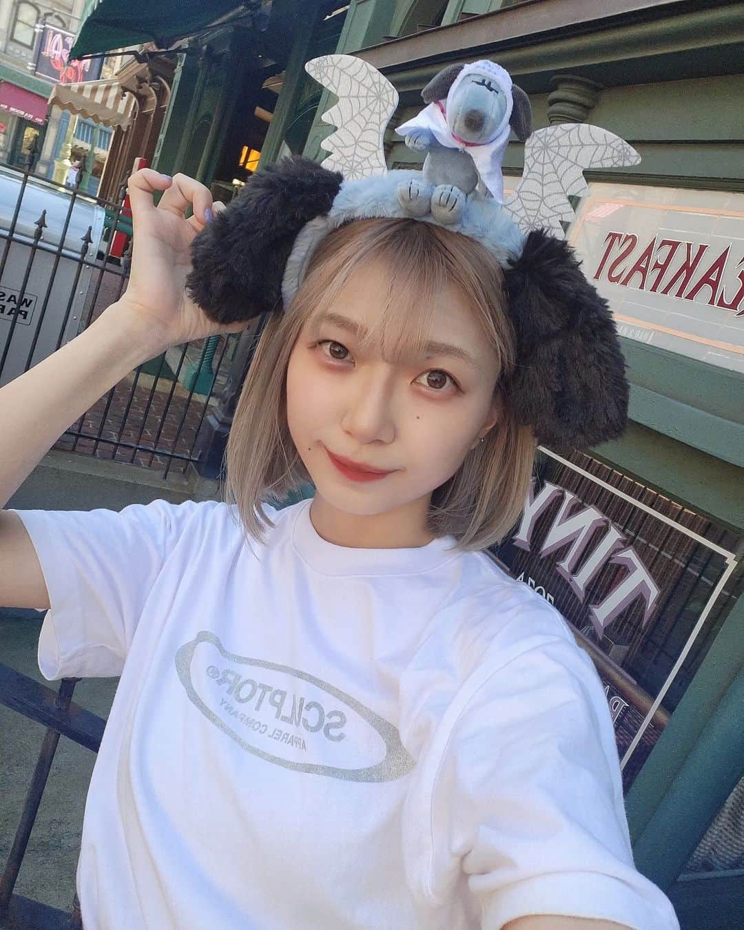 原宿ぽむのインスタグラム：「🎃⁡ ⁡.⁡ ⁡.⁡ ⁡.⁡ ⁡#ユニバ #ユニバーサルスタジオジャパン #ユニバカチューシャ #usj #usjコーデ #ユニバハロウィン2022 #유니버셜스튜디오재팬 #오사카」