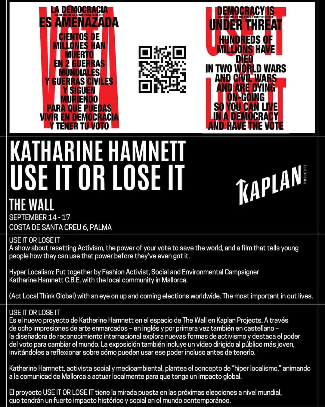 キャサリンハムネットのインスタグラム：「USE IT OR LOSE IT」