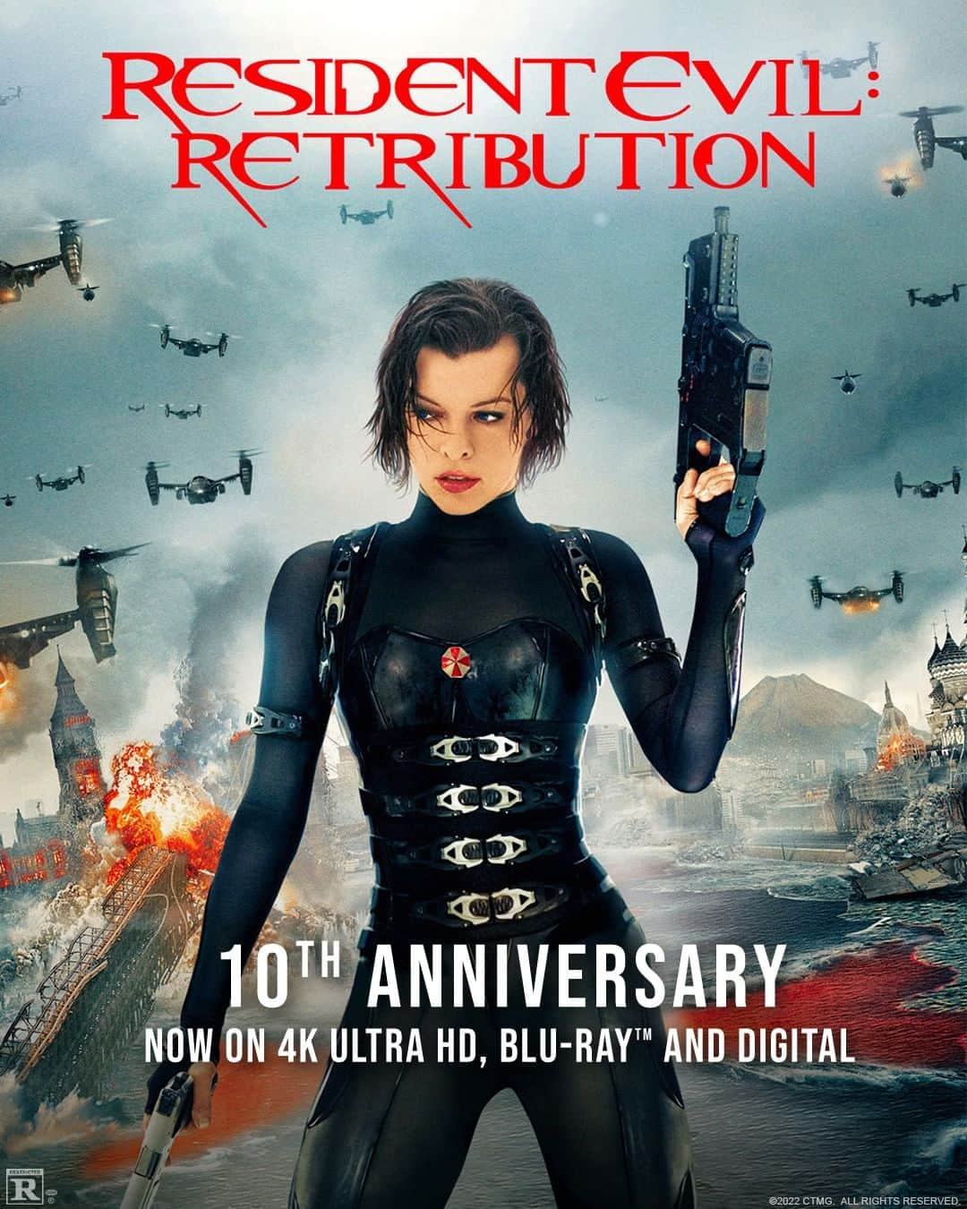 Resident Evilのインスタグラム：「10 years ago, Alice returned for Retribution - Get #ResidentEvil: Retribution now on 4K Ultra HD, Blu-ray, and Digital.」