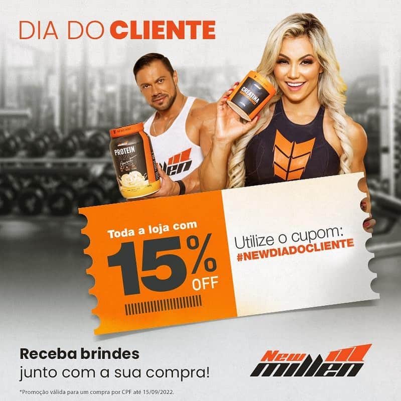 のインスタグラム：「CORRE, pq a @newmillenoficial deu 15% de desconto em todo o site eeeeee vc ainda recebe brindes #adoro !!!  . Www.newmillen.com.br cupom #newdiadocliente」