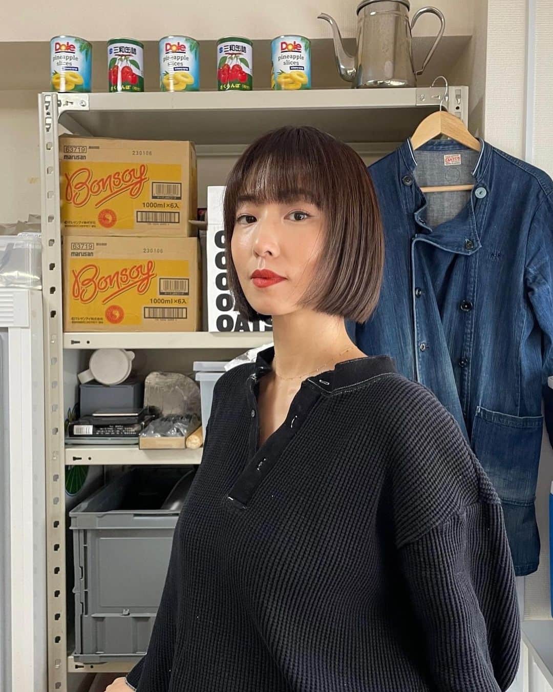 MEGUMIのインスタグラム：「次の作品に向けて髪切りましたぁ！シャー🔥🔥 I got my hair cut for the next work✨🔥 Thankyou @katsu_goto」