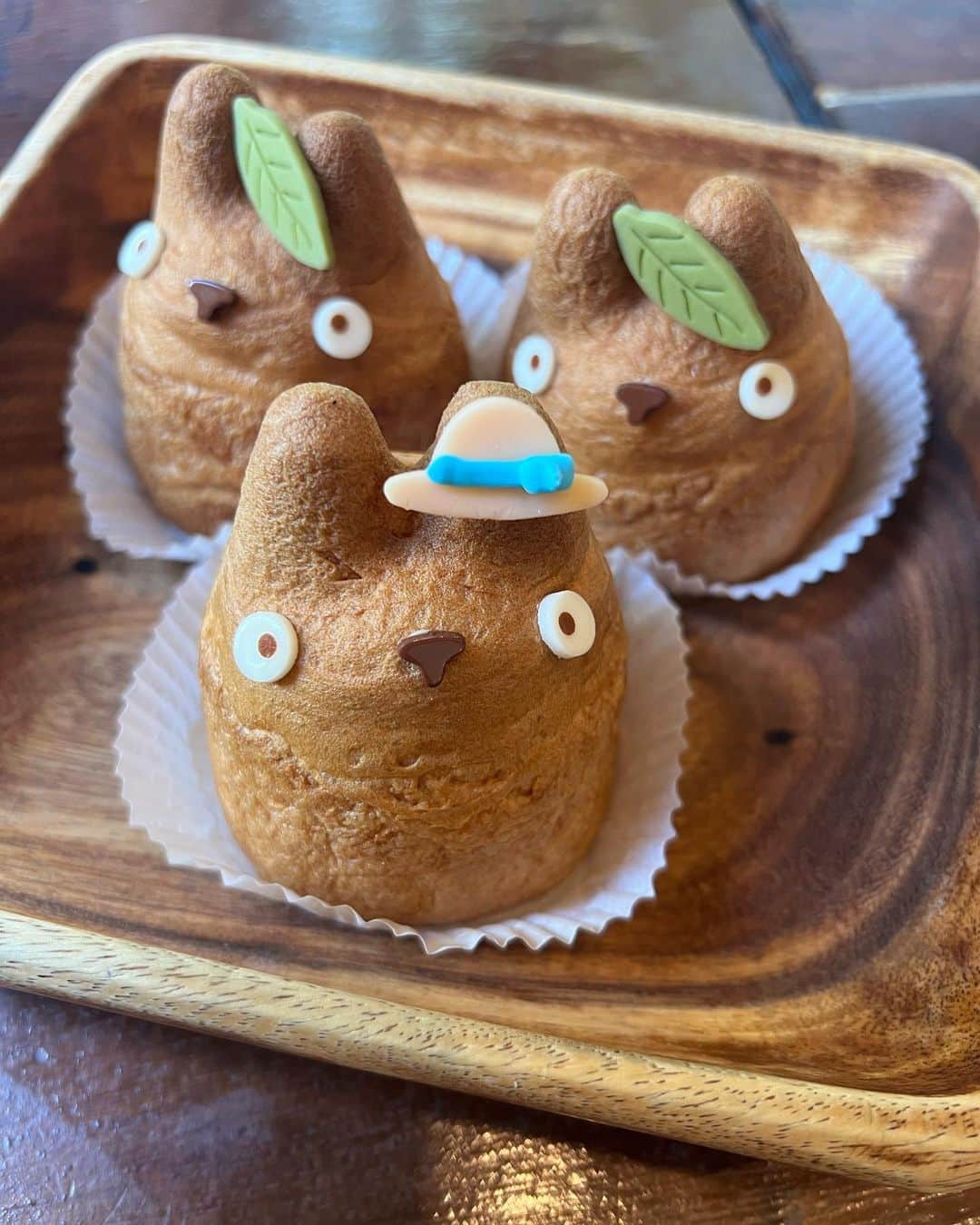 さぁやのインスタグラム：「マネージャーさん達と 可愛いカフェでランチ🌻  トトロのシュークリーム めっちゃ可愛くない😍？？  #tolocoffeeandbakery  #トロコーヒーアンドベーカリー  #トトロシュークリーム #トトロ #カフェ #cafe」