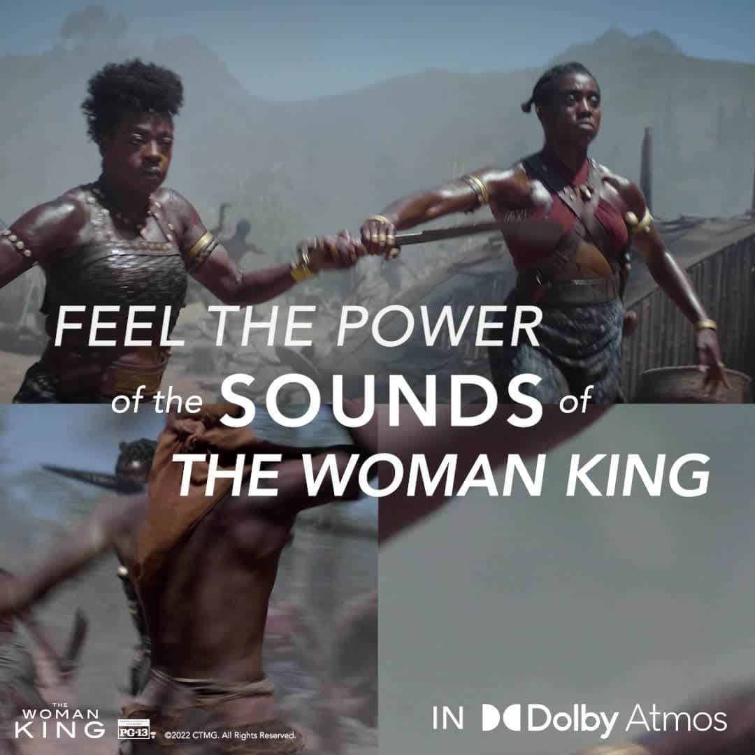 のインスタグラム：「Get lost in the sounds of fierce warriors. #TheWomanKing is full of immersive sound that pulls you deeper into the story. Now playing at a #DolbyCinema」