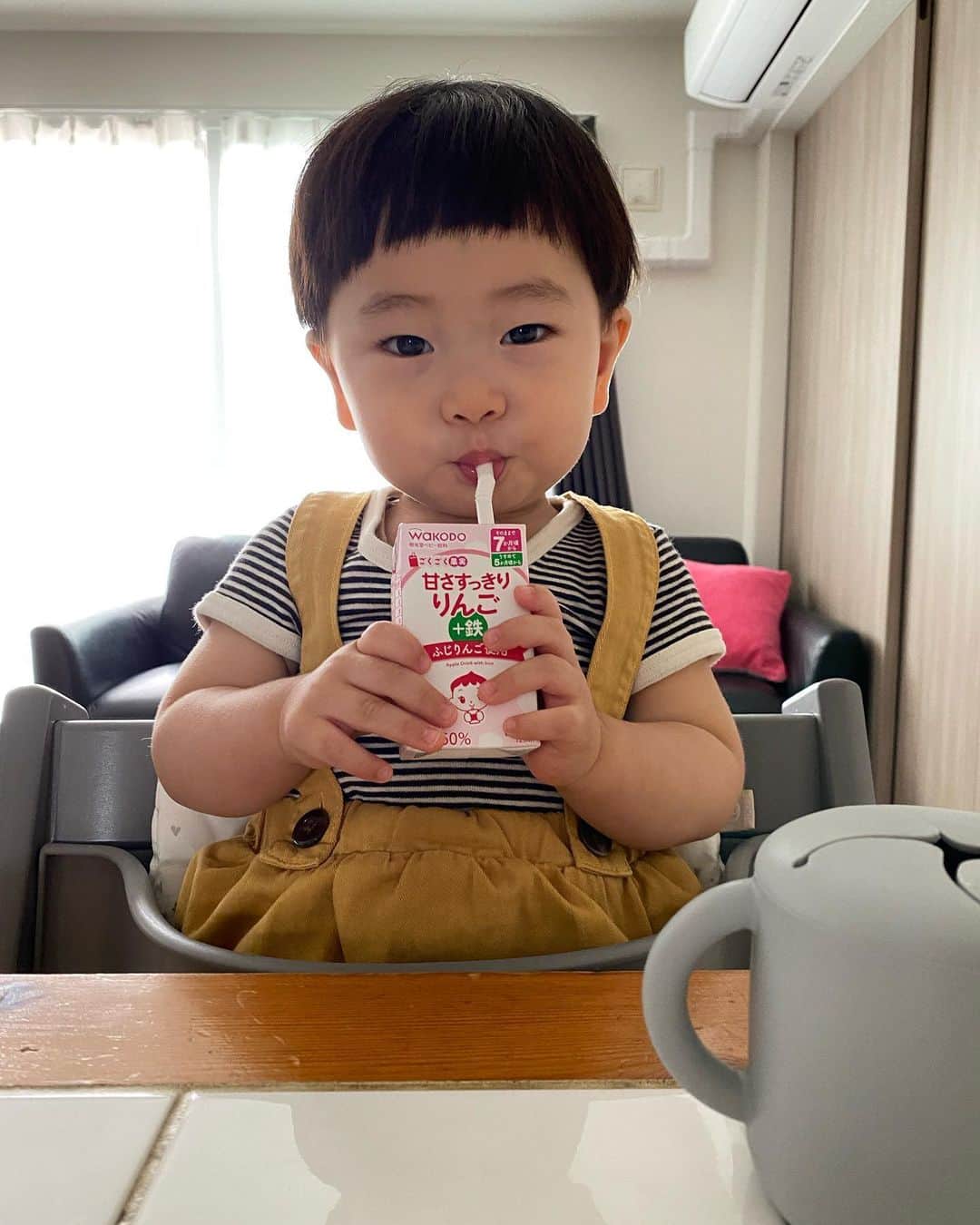 ◆miki◆のインスタグラム：「*  * 🧃🧃🧃 * アサヒグループ食品さんから和光堂商品をいただきました🧃  ののなのの赤子時代から本当に助けられた和光堂商品🥹常にストックしていたのを思い出す💭  バッグにむぎ茶を忍ばせて公園へ🫡  風味豊かな国産六条大麦を使用しているので美味しくって坊ちゃんもゴクゴク飲んでおりました😋  そして 持ち運びに便利な箱形の紙容器も嬉しい 紙パックホルダーにも使う事ができて🫶🏻  りんご味の飲料はオヤツTimeに🍎  りんごの王道！ふじりんごを使用しており 甘さすっきりで美味しい～😋  不足しがちな鉄も配合してて嬉しいポイント🤝🏻  和光堂ブランドは国産初の育児用粉ミルクやベビーフードを開発したそうで、 100年以上にわたり(←凄い)赤ちゃんの健やかな成長をお手伝いしてくれとるよね🥹🫶🏻💕  これからも愛飲しましょ🥳  #PR#和光堂#和光堂ベビーフード#子育てママ#子育てパパ#和光堂ベビー飲料#ベビー飲料#新発売#ひわわん」