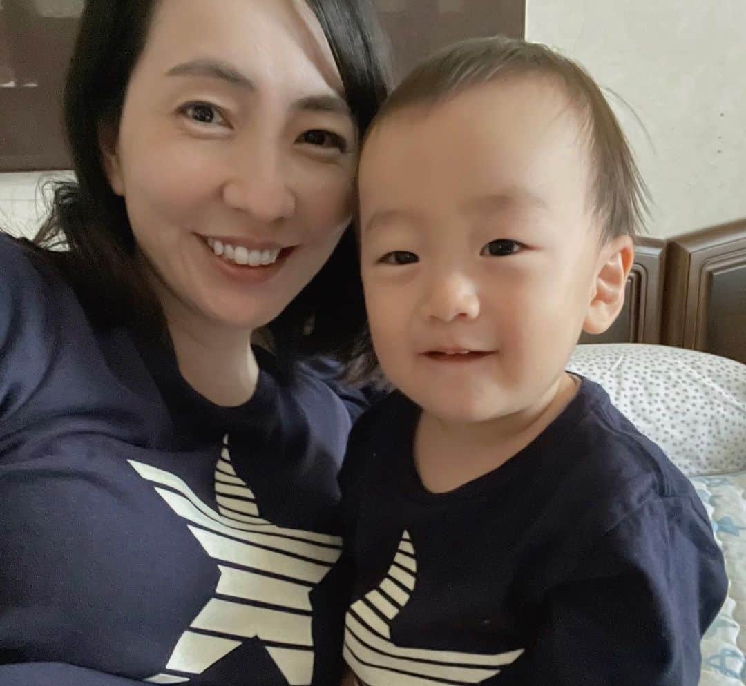 寺岡のぞみのインスタグラム：「今しか着れない、お揃いのTシャツ💕」
