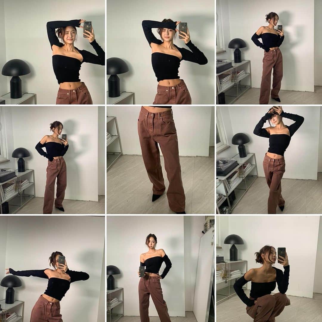 キム・ボラムのインスタグラム：「거울셀카 좀 새롭게 찍고 싶은데」