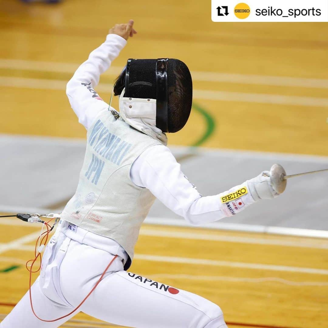 宮脇花綸のインスタグラム：「❤️‍🔥  #Repost @seiko_sports with @use.repost ・・・ 【 #宮脇花綸 選手情報🤺】 セイコーサポートアスリートの宮脇花綸選手は、第75回全日本フェンシング選手権大会へ出場しました！  女子フルーレ 3位🥉✨  引き続き宮脇選手へのご声援よろしくお願いします😊‼️  ©️PHOTO KISHIMOTO #フェンシング #セイコー #Seiko #Sports #fencing #fencer #フルーレ #fleuret #athlete #アスリート #woman #training #スポーツ #タイム」