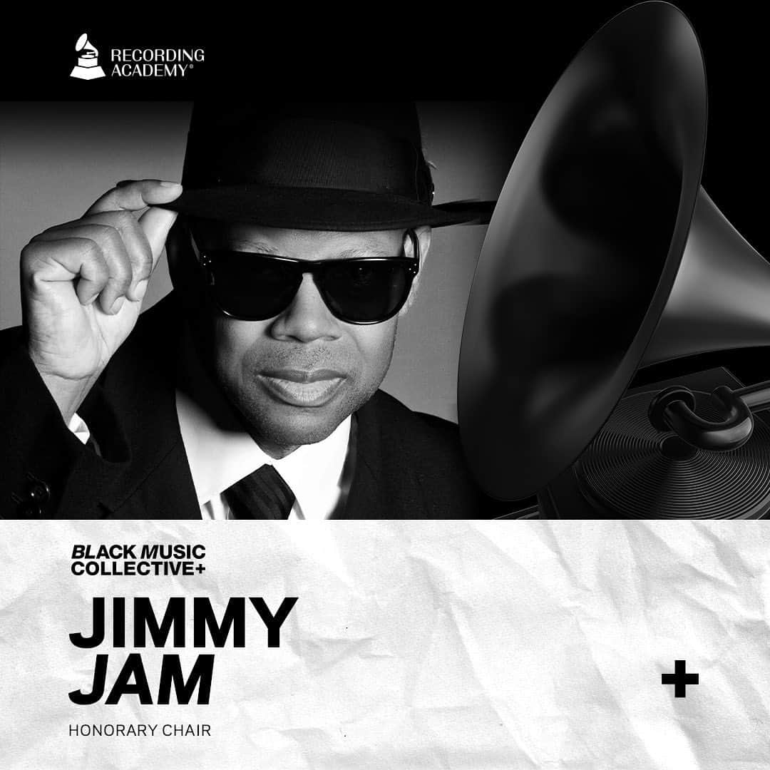 ジミー・ジャムのインスタグラム：「✨ Honorary Chair of the #BlackMusicCollective: Jimmy Jam (@flytetymejam), Songwriter/Producer   🎶 The GRAMMY-winning music creator who has co-written songs for prominent artists along with his partner, Terry Lewis, will continue his commitment to our mission and further elevate Black music creators and professionals.  ➡️ Learn more about our mission, Honorary Chairs, and Leadership Council by clicking the link in our bio.」