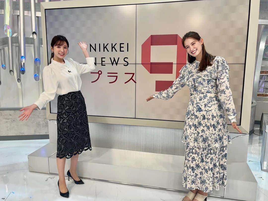 のインスタグラム：「片渕アナの代打でプラス9を担当したら、とってもキュートなトラウデンさんと会えました💗💗💗癒 #日経ニュースプラス9」