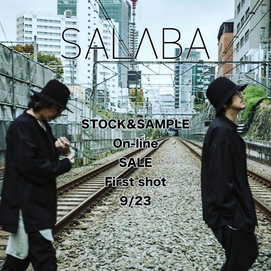 のインスタグラム：「SALABA STOCK&SAMPLE SALE  ストックルーム兼アトリエ移転のため 祐天寺のThatFeelにて初めての大々的な SALABAのSTOCK&SAMPLE SALE を開催します  会場　ThatFeel 〒153-0065  東京都目黒区中町２丁目４８−２９ プロスペアー祐天寺第２ １F  第一弾 期間 9月23日〜25日　13:00ー19:00  SALABAのストックとサンプル品の 30%~70%セールをはじめ 関連商品セールやフリーマーケットなど 関係者私物も出品いたします アタクシの私物も出ます😀たぶん  コロナ対策として  ご来店の際は必ずマスクをご着用下さい  体調の優れない方、発熱のある方はご来店をお控え下さい  ご入店時、手指のアルコール消毒をお願いいたします  混雑時にはご入店を制限させていただく場合がございますのでご了承下さい  SALABA On-lineでも 9/23よりSTOCK&SAMPLE SALEを開催いたします」