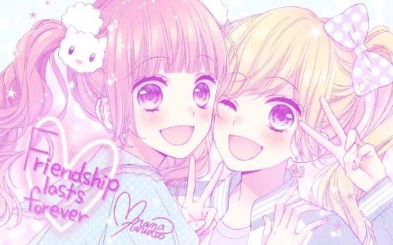 春田ななのインスタグラム：「. 発掘した懐かしいイラスト第二弾。  りぼん本誌に載ったチョコミミのイラストのカラーverです。 元は白黒のイラストなのですが 描いていてチョコミミのキャラデザに改めてときめき、 カラーでカラフルに塗りたくなったんです。 （結果カラフルの才能が無さすぎて挫折して放置してた😇）  Twitterには白黒verもアップしてるので 興味のある方はTwitterの方でも見てみてください🤍  チョコミミのかわいさは永遠です✨  #チョコミミ」